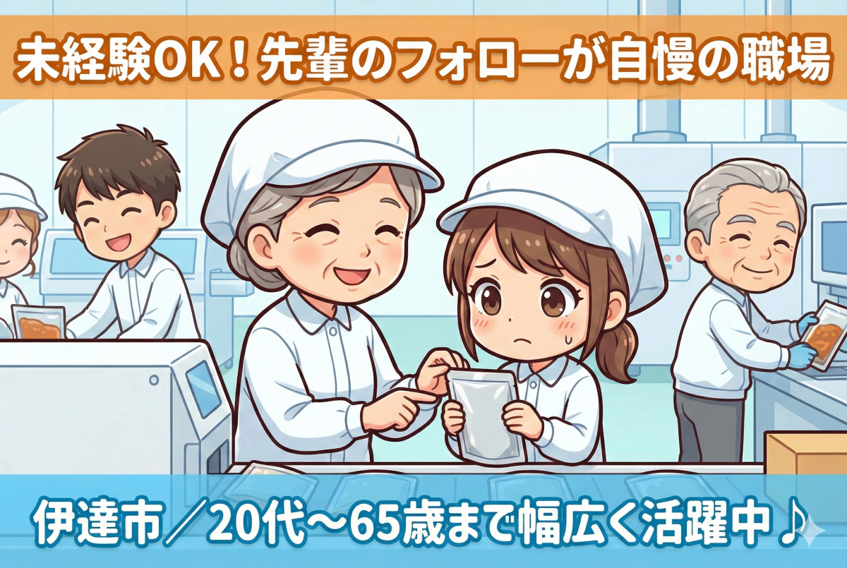 レトルト食品の梱包や検査作業//簡単軽作業/時短料理に最適