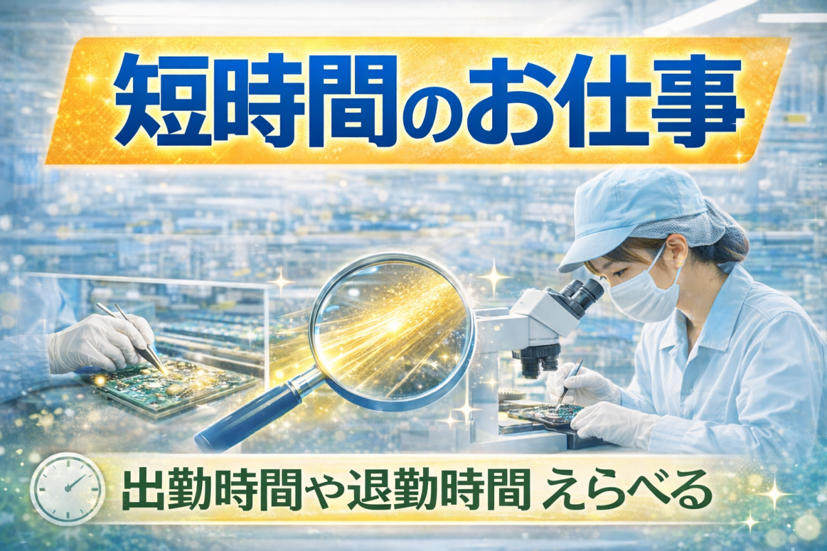 医療機器部品の製造作業//勤務時間相談可/家庭に優しい時短ワーク