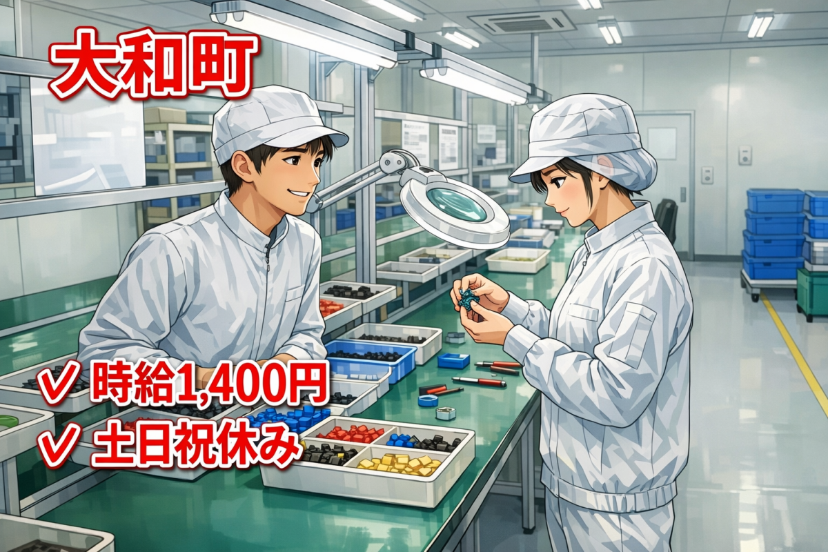 プラスチック工場の軽作業・検品スタッフ//時給up中/人気の日勤