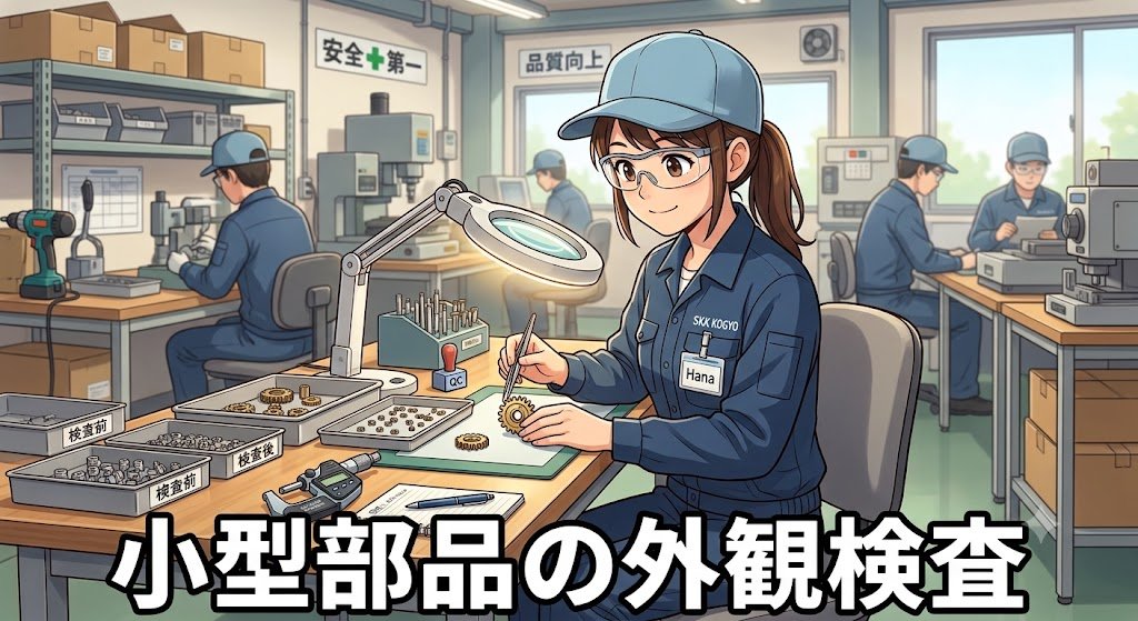 小型部品の外観検査/座り作業で体ラクチン/簡単検査業務/未経験歓迎求人