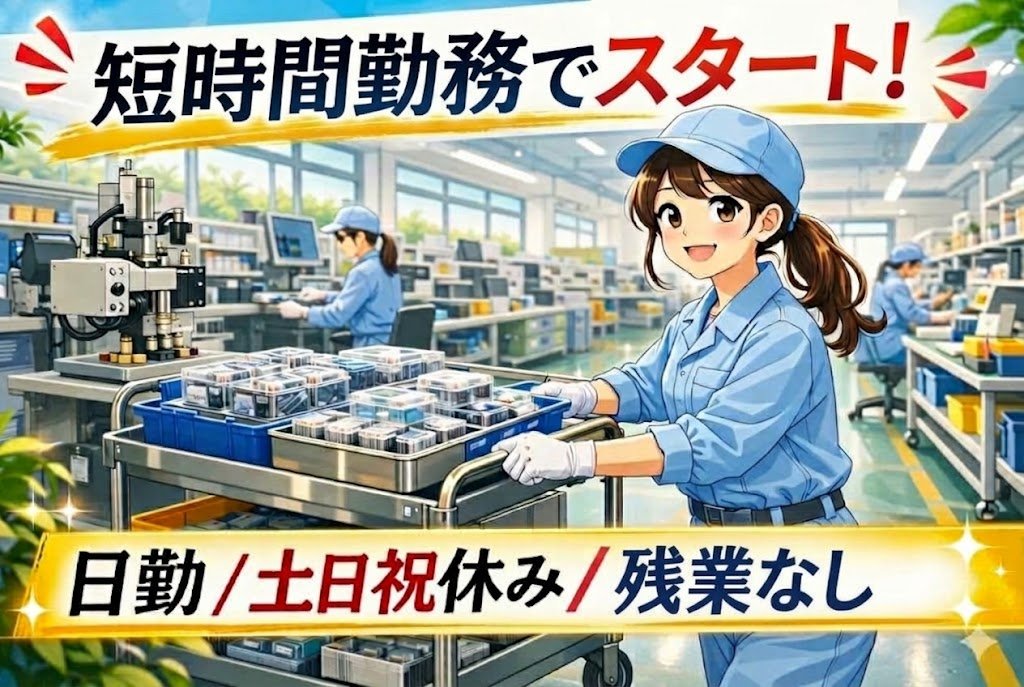 部品のピッキング作業//日勤固定/年間休日125日以上！/安定ワーク