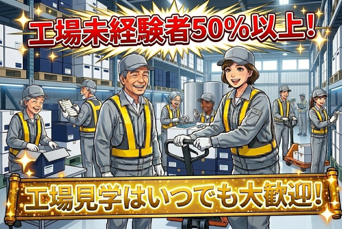 衛生用品メーカー工場の材料運搬スタッフ