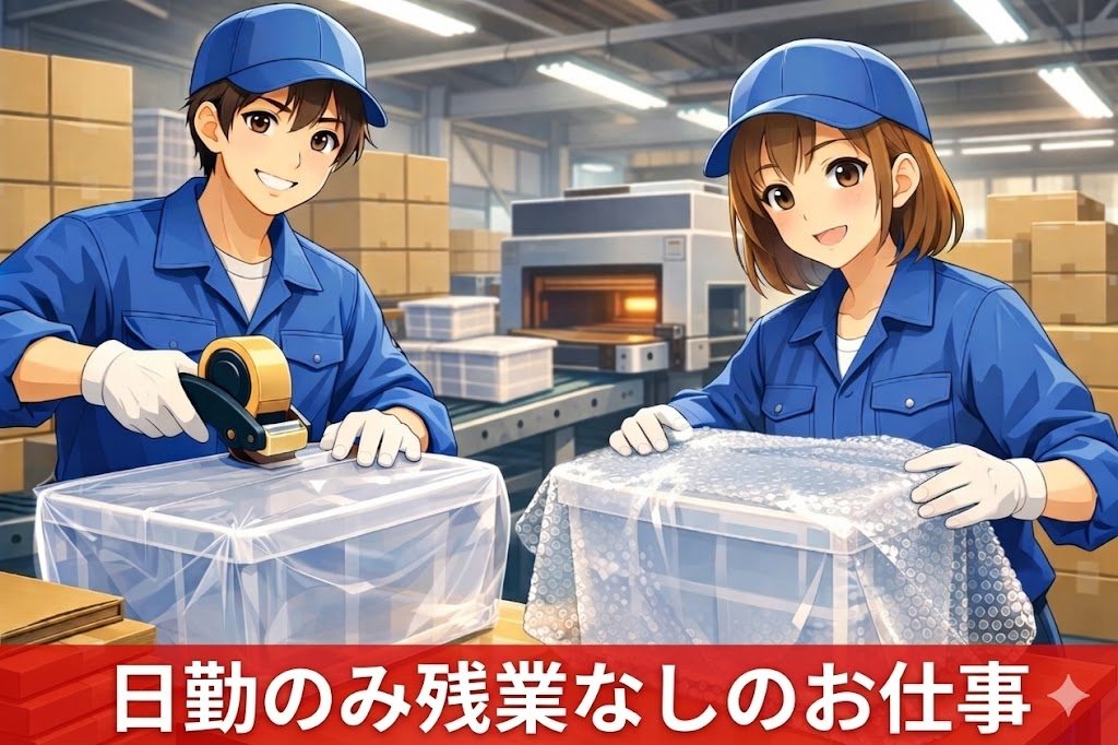 有名収納ケースの軽作業員//日勤で自分時間充実！/残業なし/冷暖房完備