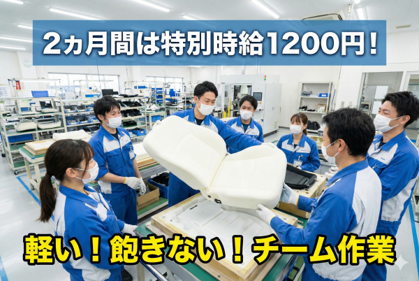 軽量スポンジの取り外し作業//重量物一切なし/工程多数/工場見学だけでもOK サムネイル