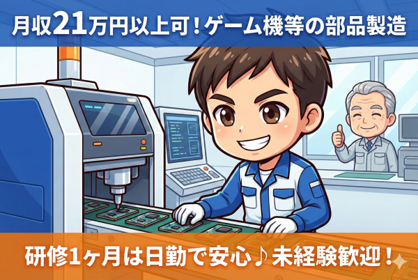 電子機器部品の取り付け作業//軽作業/教育体制バッチリ サムネイル