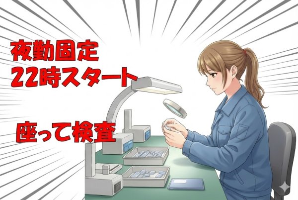 軽量プラ部品の組立や検査//夜勤固定/土日休み/軽作業 サムネイル