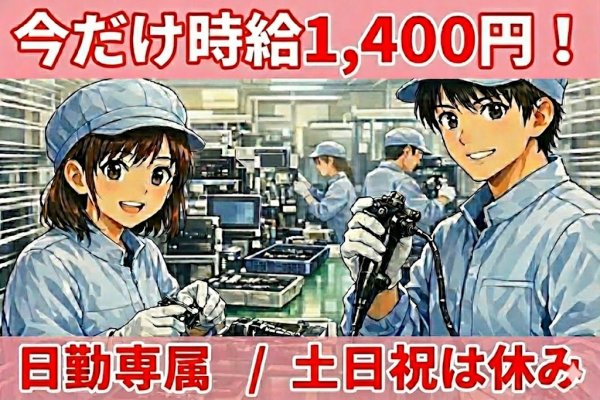 チューブを束ねたり切ったりするお仕事//時給1300円以上/軽作業/大増員 サムネイル