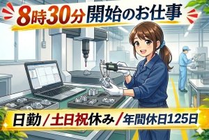 出荷前検査測定とシステム入力//日勤で自分時間充実！/年間休日125日/残業はありません！