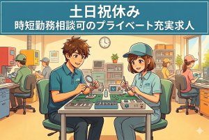 医療機器の製造//8：30～、9：00～出社時間選べます/座り作業中心空調完備の快適環境/残業なしOK