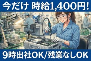 医療機器製品の製造作業//9時出勤/16時退勤/残業なし/柔軟な勤務スタイル