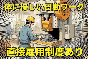 自動車部品のプレス加工・機械オペレーター/時給1,150円/日勤のみ・工場見学OK・研修あり